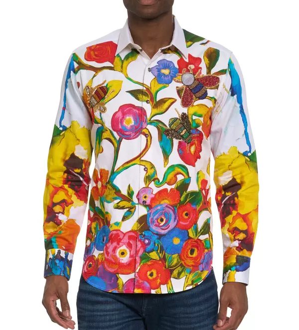 Robert Graham Long Sleeve The Begilded Shirt- Long Sleeve Sport Shirts