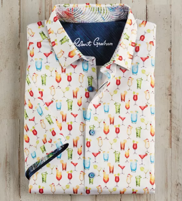 Robert Graham Mixed Drinks Shirt- Short Sleeve Sport Shirts