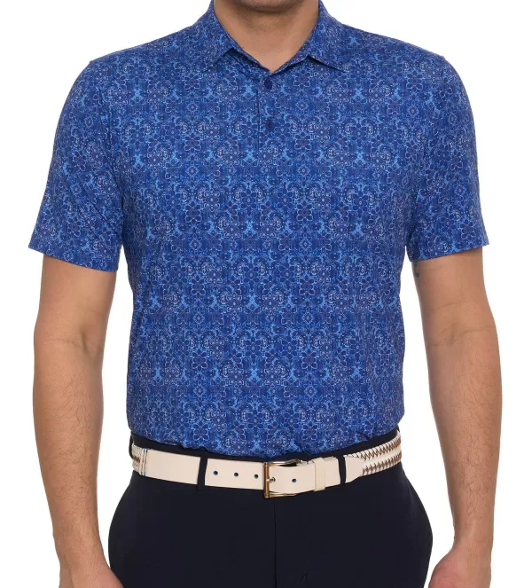 Robert Graham Short Sleeve Medallion Tiles Polo- Polos & Knits