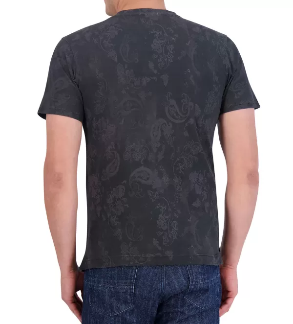 Robert Graham Short Sleeve Skull Scrolls Tee- Tees