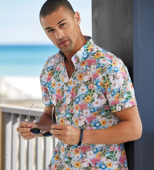 Robert Graham Taton Floral Short Sleeve Shirt- Short Sleeve Sport Shirts