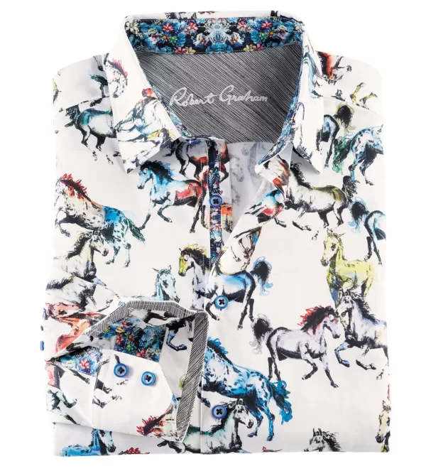 Robert Graham Thoroughbred Long Sleeve Shirt- Long Sleeve Sport Shirts