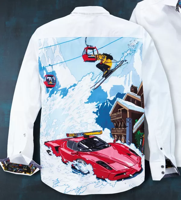 Robert Graham What A Trip Skiing Shirt- Long Sleeve Sport Shirts