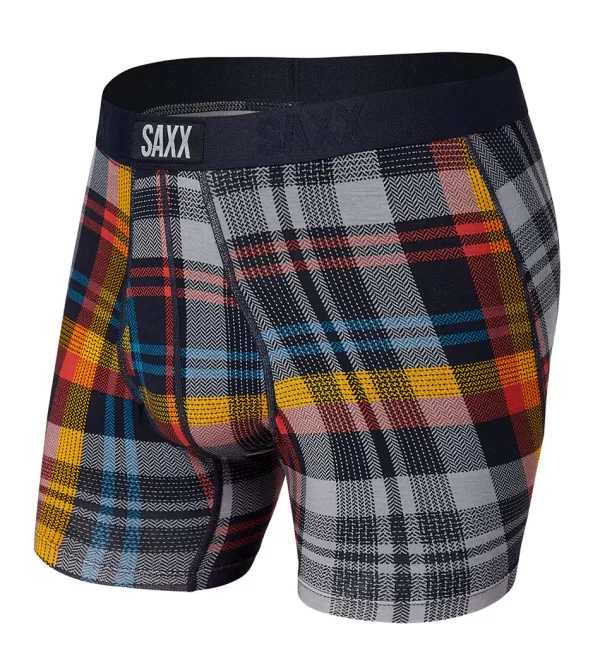 SAXX Ultra Free Fall Plaid Boxer Brief- Underwear