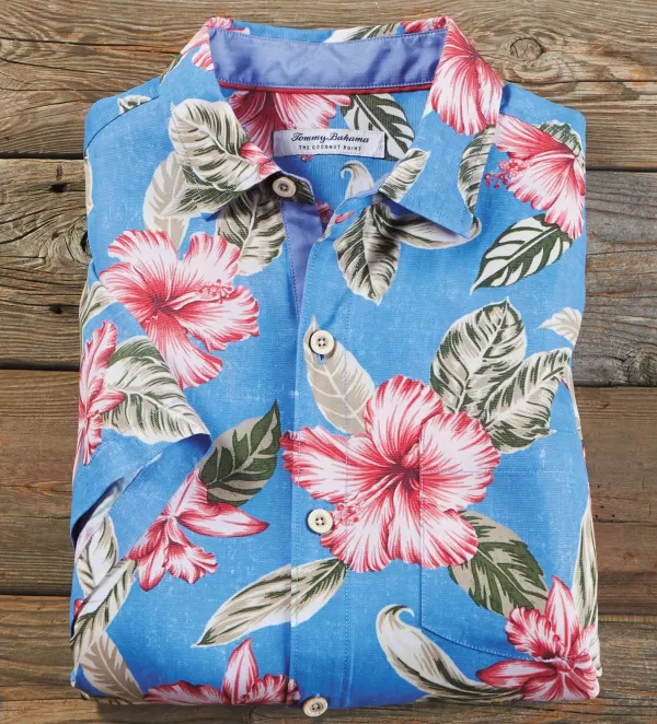 Tommy Bahama Hibiscus Cay Camp Shirt- Short Sleeve Sport Shirts