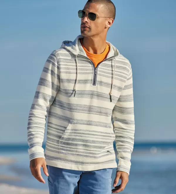 Tommy Bahama Shoreline Stripe Baja Hoodie- Pullovers & Layers