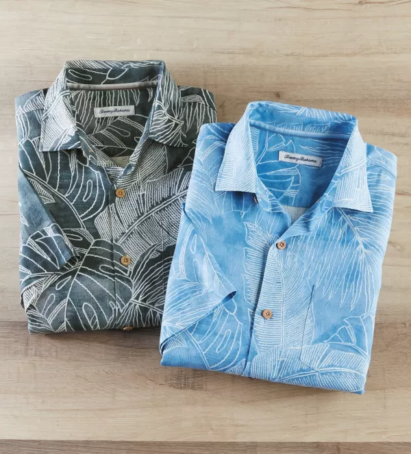 Tommy Bahama Vine Lines Camp Shirt- Short Sleeve Sport Shirts