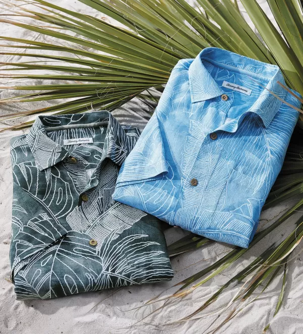 Tommy Bahama Vine Lines Camp Shirt- Short Sleeve Sport Shirts