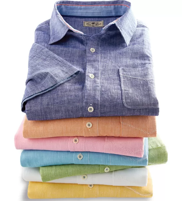 True Grit Linen Blend Shirt- Short Sleeve Sport Shirts