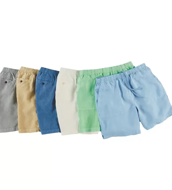 True Grit Sunset Linen Shorts- Shorts