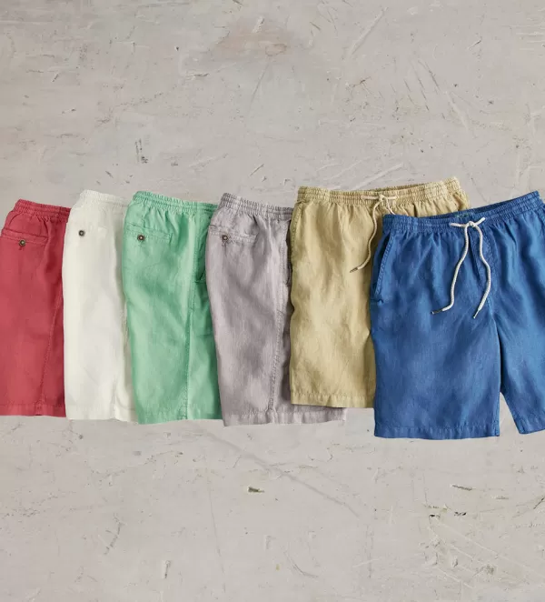 True Grit Sunset Linen Shorts- Shorts