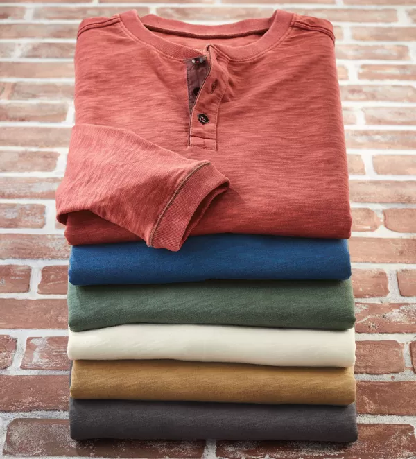 True Grit Venice Henley- Polos & Knits