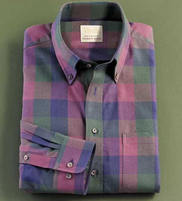 Viyella Green Check Shirt- Long Sleeve Sport Shirts