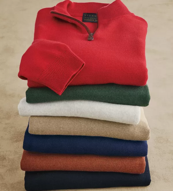 Viyella Quarter-Zip Sweater- Pullovers & Layers