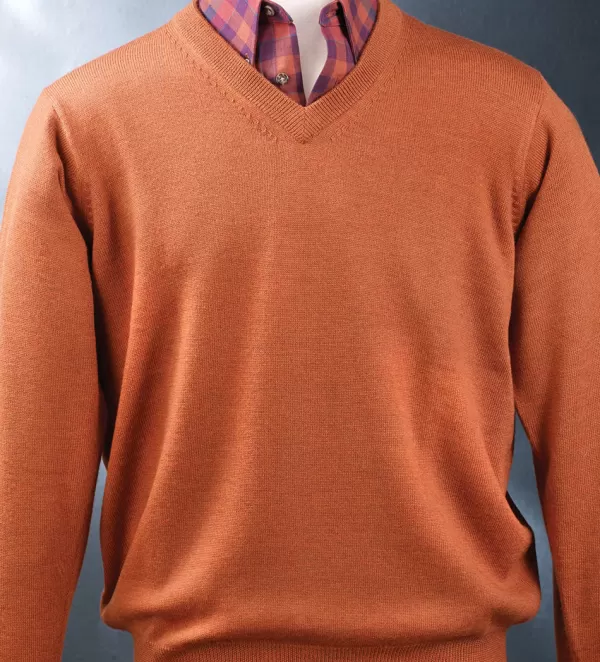 Viyella V-Neck Pullover Sweater- Pullovers & Layers