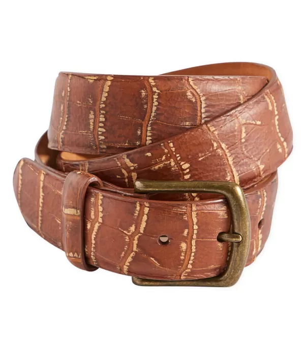 w.kleinberg Crocodile Embossed Belt- Belts