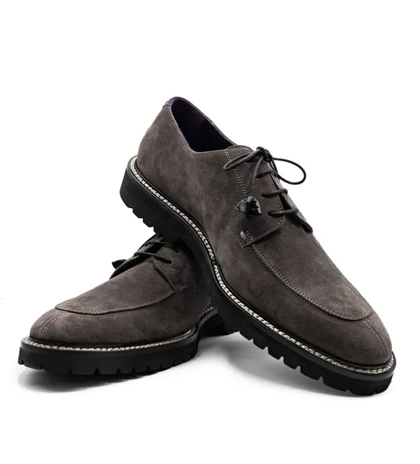 Zelli Campo Sueded Goatskin Split Toe Lace Up- Casual Shoes