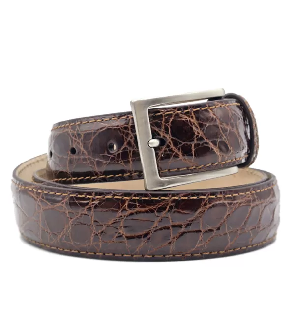 Zelli Genuine Crocodile Belt- Belts