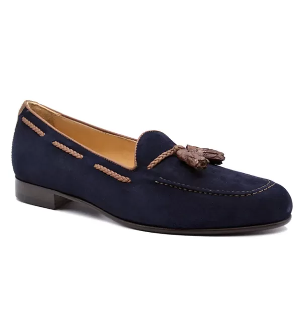 Zelli Naples Sueded Goatskin Tassel Loafer- Casual Shoes