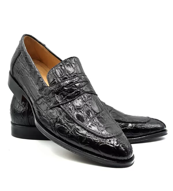 Zelli Roma Genuine Crocodile Slip-On Loafer- Dress Shoes