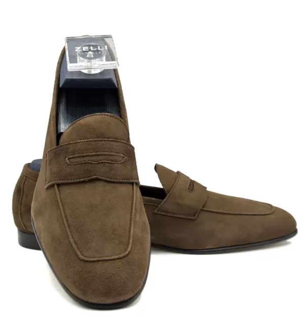 Zelli Tasca Sueded Goatskin Loafer- Dress Shoes